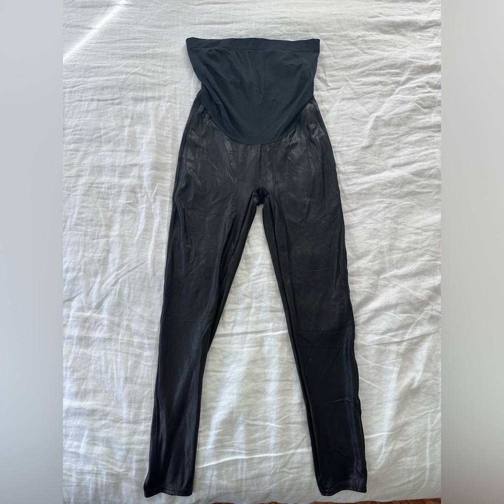 Spanx Maternity Faux Leather Leggings